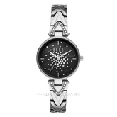 ELLE ELL21041 Laddies Silver Black Dial Black Stainless Steel Strap